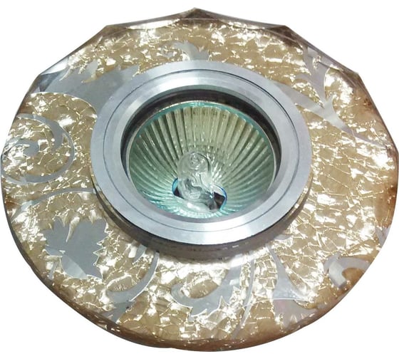 Изображение товара Встраиваемый светильник De Fran MR16 хром+зеркальный узор, FT 795