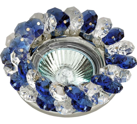 Изображение товара Встраиваемый светильник De Fran MR16 хром+синий, FT 860 CHb