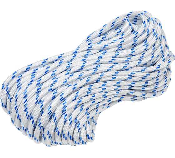 Изображение товара Фал RECORD плетеный, с/с, ПП, 16 пр., d=10 мм, 50 м, крап., моток 4680253050692