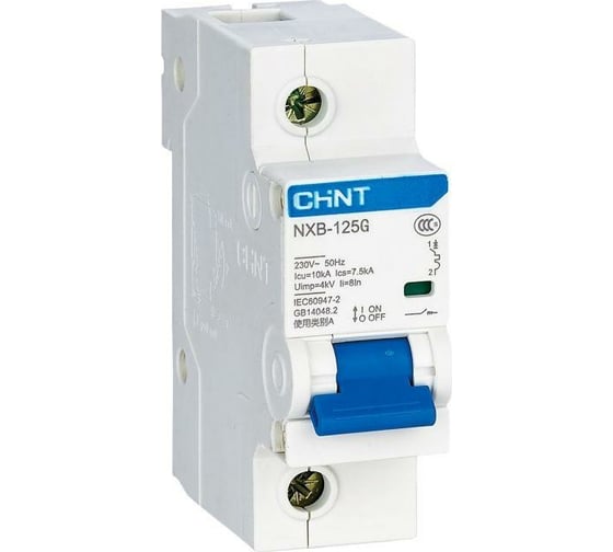 Изображение товара Автоматический модульный выключатель CHINT 1п C 80А 10кА NXB-125 (R) 816123
