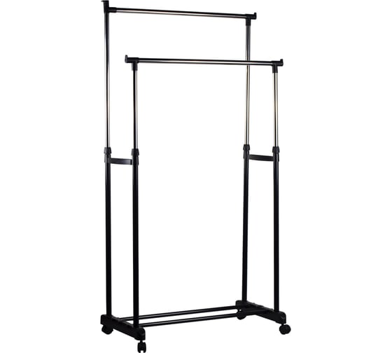 Изображение товара Напольная вешалка на колесах ШАБАШКА 78x42x93x168 см, 2 перекладины 162-0001 224096