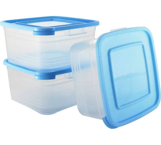 Изображение товара Набор контейнеров для заморозки продуктов Ангора Сиеста Холодок 0,7 л, 3 шт. А9110