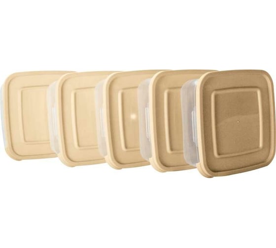 Изображение товара Набор контейнеров для СВЧ Ангора Сиеста 3 шт. по 0.7 л, 2 шт. по 1 л А9030