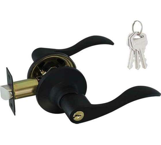 Изображение товара Ручка защелка НОРА-М Isparus ЗВ1-01 ключ/фиксатор черный 18808