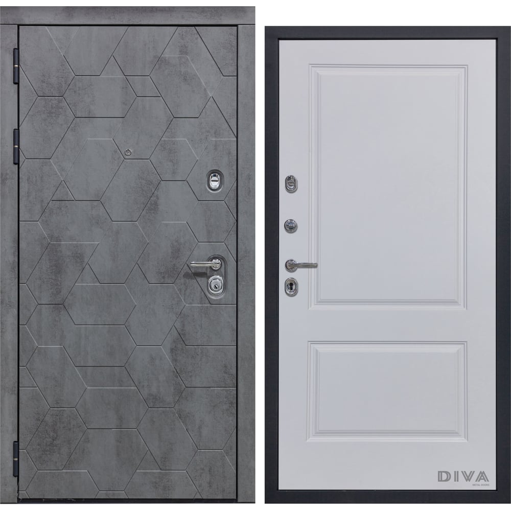 Левая дверь DIVA зеркало шкаф emmy стоун 60х70 левый серый бетон stn60mir l