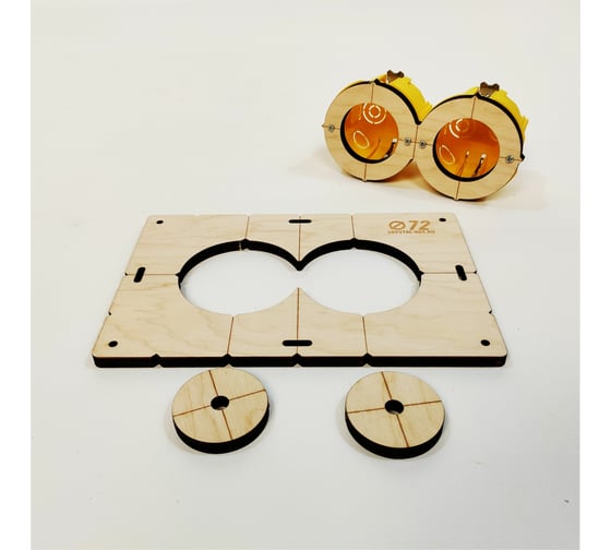 Изображение товара Шаблон для сверления подрозетников на 2 отверстия, 72 мм, толщина 8 мм расстояние 71 мм РОТОР 2Shablon-v3-72