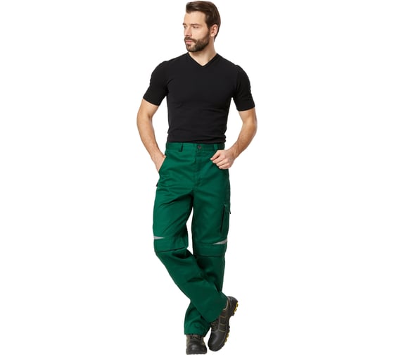 Изображение товара Брюки Эксперт Спецодежда Алатау зеленый/черный, р. 52-54, рост 170-176 6446000057264