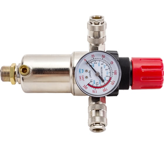 Изображение товара Воздушный SL4000-04C с регулятором давления и манометром вход-выход быстросъем резьба 1/2" Pegas pneumatic 4503