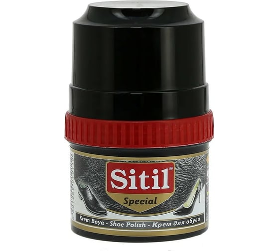 Изображение товара Крем-блеск для обуви Sitil Shoe Polish черный 60 мл 101.01 SKB