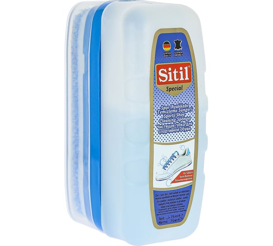 Изображение товара Чистящая губка для спортивной обуви Sitil Sport Shoe Cleaning Sponge с шампунем 75 мл 185 SATS