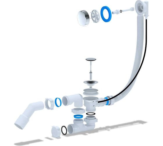 Изображение товара Сифон для ванны АНИ пласт клик клак, полуавтомат EM421