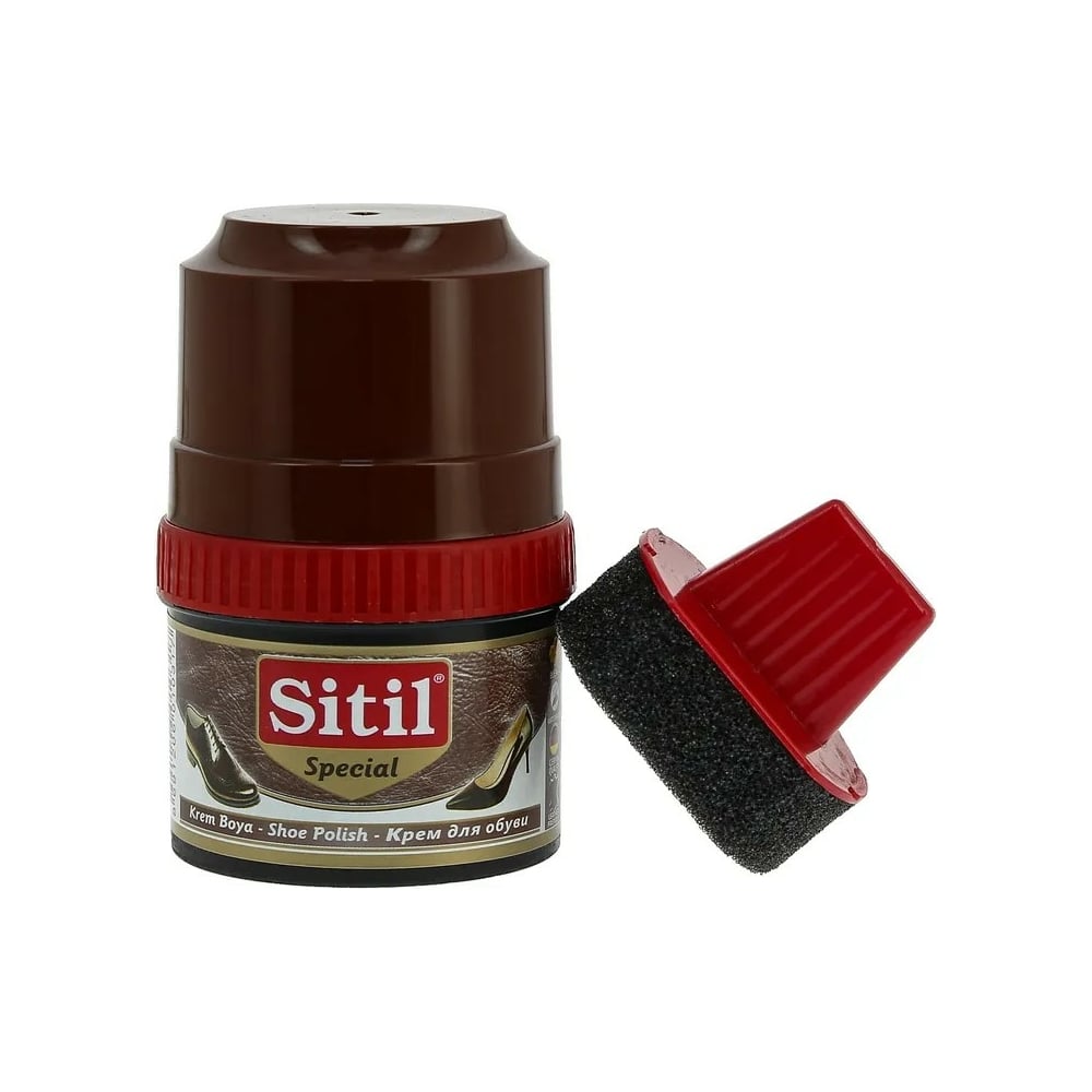 Крем-блеск для обуви Sitil крем эффектон миди для обуви 45 мл коричневый 2113113