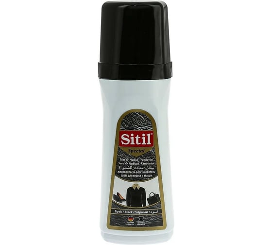 Изображение товара Жидкая краска-восстановитель для замши и нубука Sitil Suede&Nubuck Renovator черная 100 мл 110.01 SSN