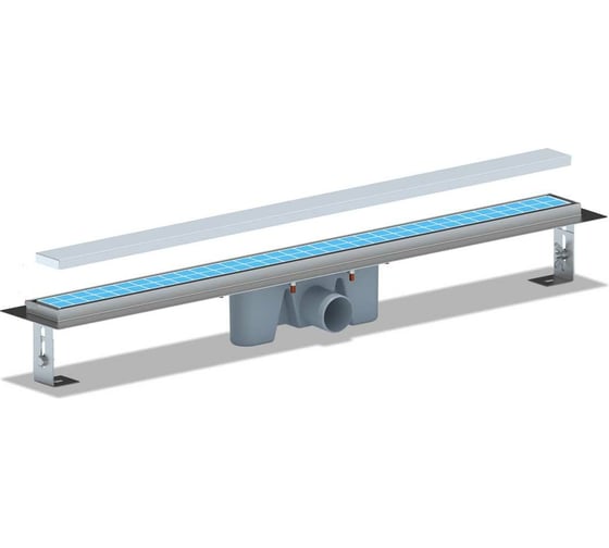 Изображение товара Душевой трап лоток АНИ пласт стальной, решетка МОЛ TLZ2085