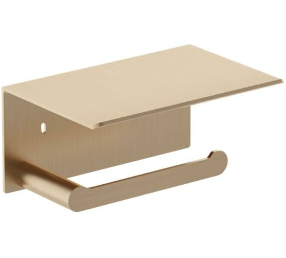 Изображение товара Держатель для туалетной бумаги Nofer Verona с полочкой для мобильного телефона, золотой 16876.G
