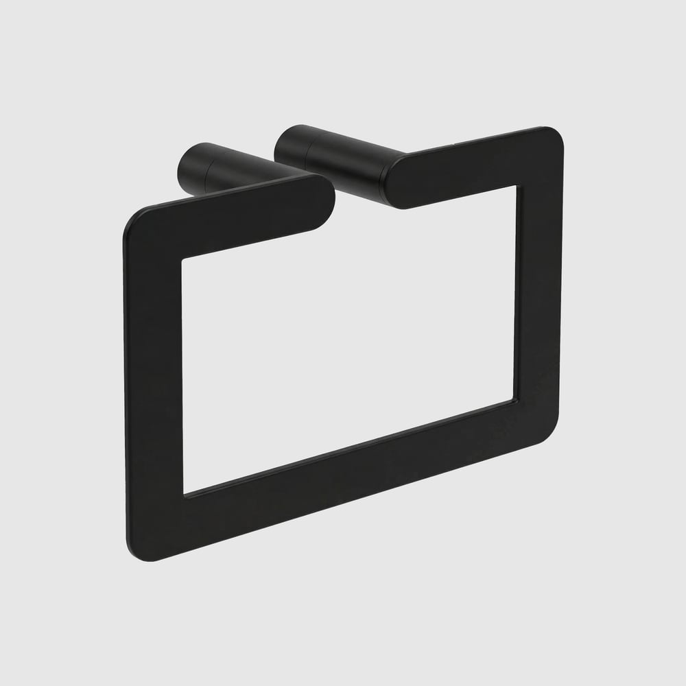 Изображение товара Держатель для полотенец Nofer Verona черный, настенный, нержавеющая сталь