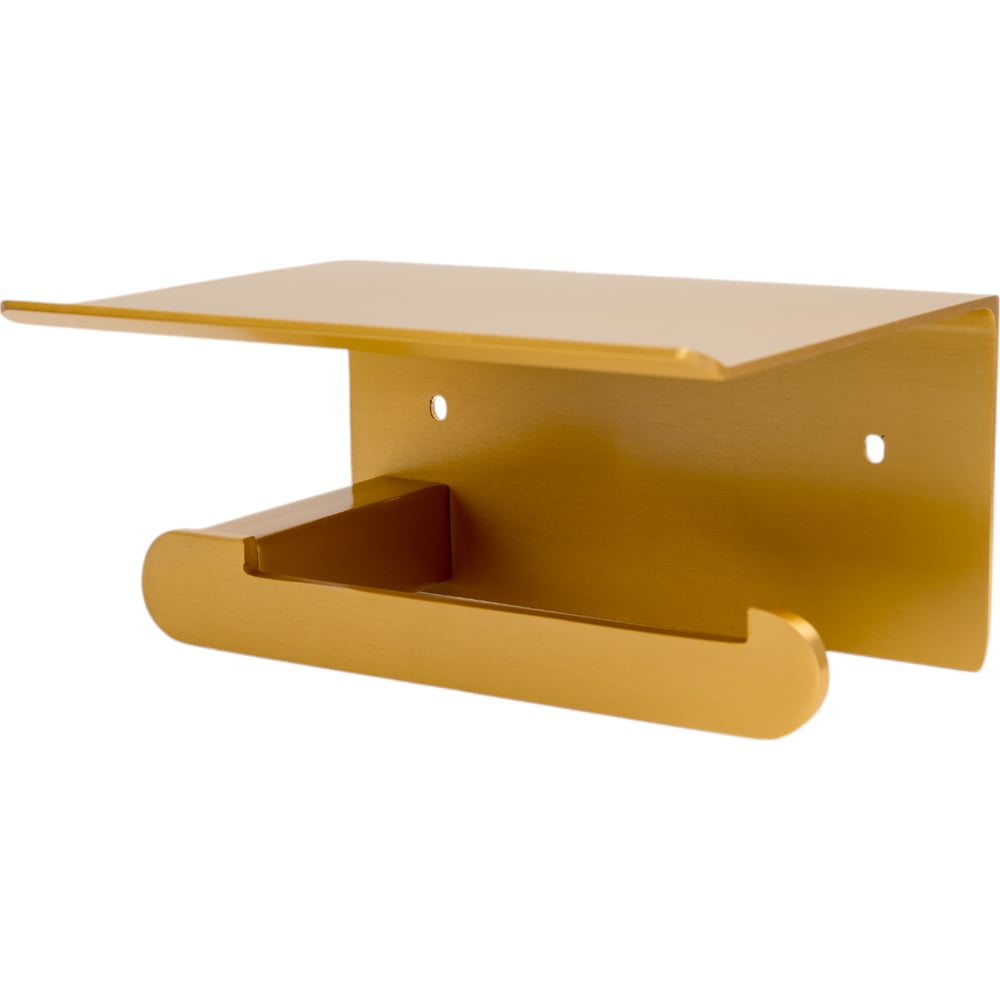 Изображение товара Держатель для туалетной бумаги Nofer Capri с подставкой для телефона в золоте