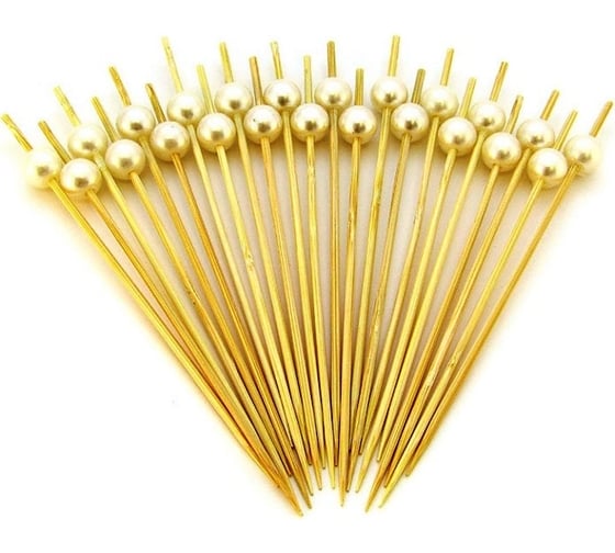 Изображение товара Бамбуковые пики EUROHOUSE Жемчужины 24 шт 120 мм 13543