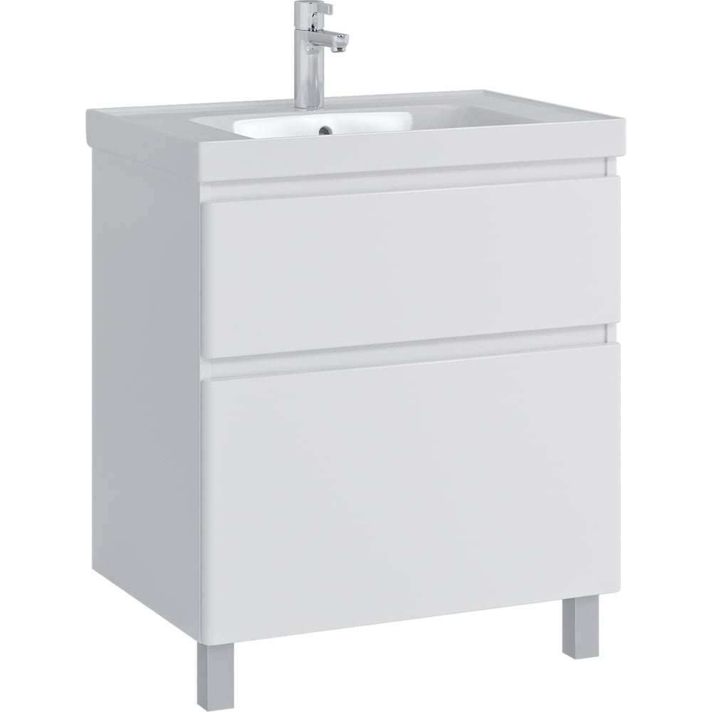 Изображение товара Тумба с раковиной Sanstar Riana 70 Грейс 70 316. 1-1. 5. 1. К - белый глянец, 2 ящика