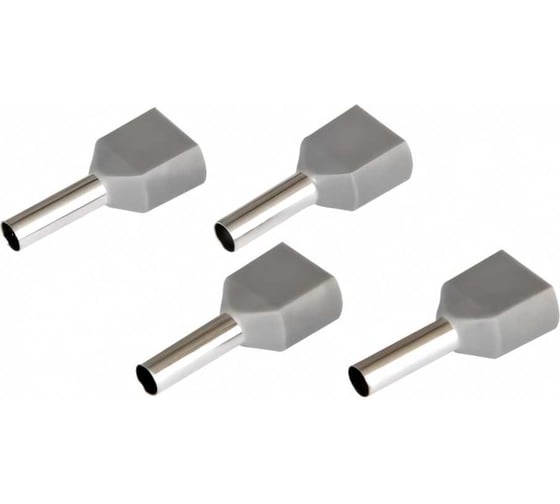 Изображение товара Изолированный двойной наконечник-гильза HLT Ншви2 2.5-10 мм серый упаковка 100 шт 084-04-58,084-04-058 4670042794258