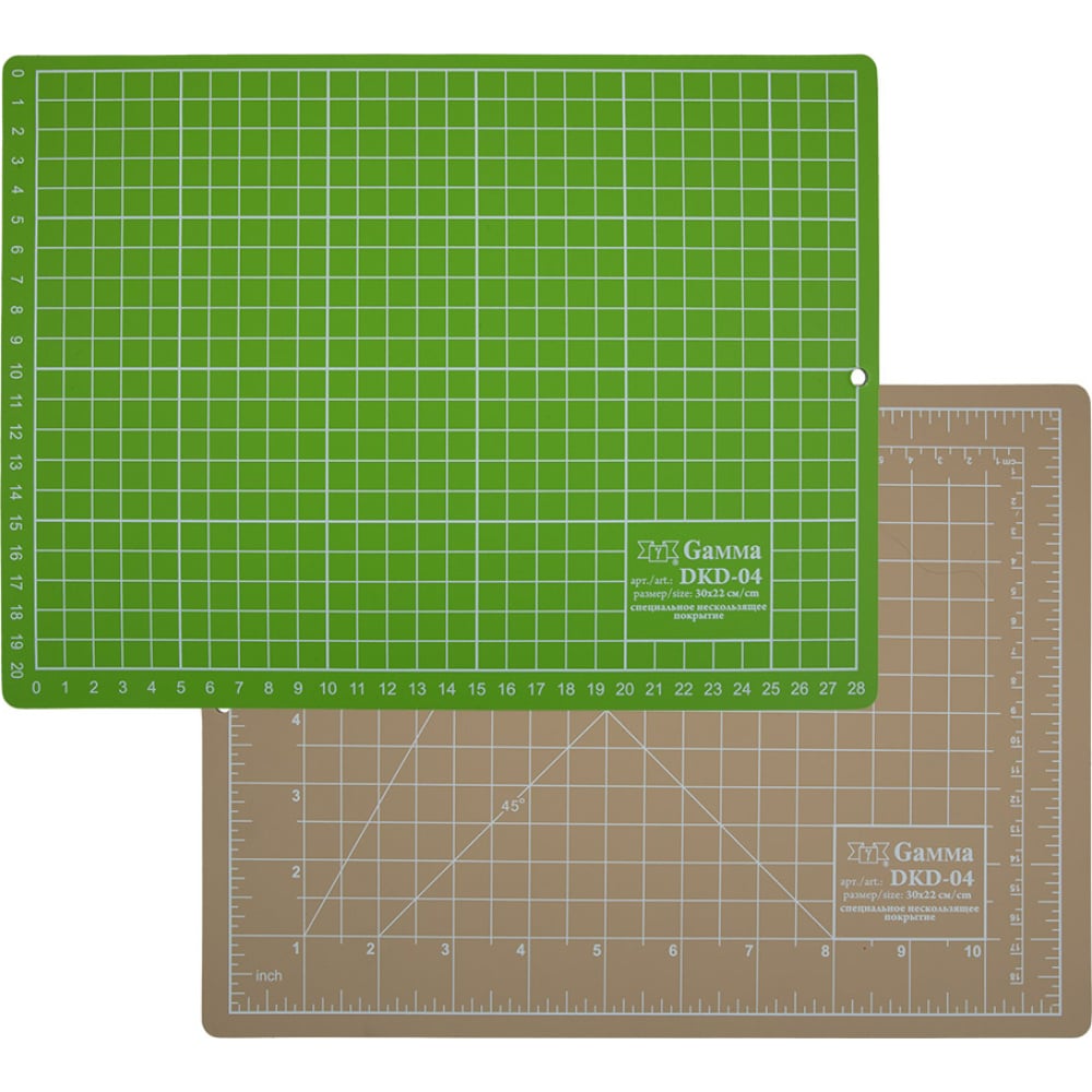Мат для резки Gamma мат для резки трехслойный 45 × 30 см а3 зеленый