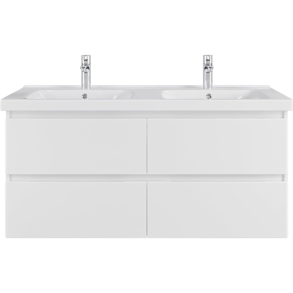 Изображение товара Комплект Sanstar Riana 125 подвесная тумба с раковиной Гармония 125 белая