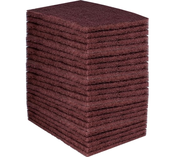 Изображение товара Лист шлифовальный на нетканой основе Premium Scuff 25 шт, 115х230 мм, Р360, тонкий, красный SANDWOX 298.11.23.360