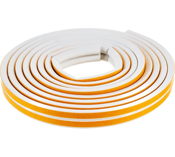 Изображение товара Самоклеящийся уплотнитель Sila D-профиль, 6 м, белый W6 SILADW6