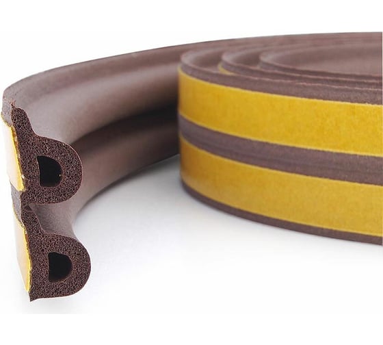 Изображение товара Самоклеящийся уплотнитель Sila P-профиль, 12 м, коричневый В12 SILAPВ12