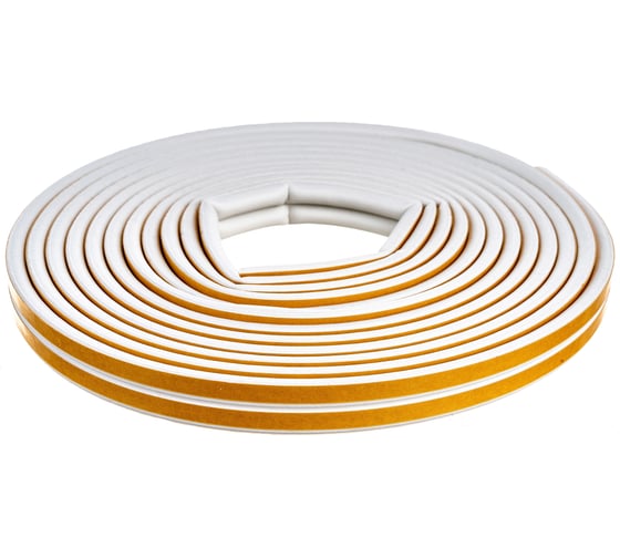 Изображение товара Самоклеящийся уплотнитель Sila D-профиль, 10 м, белый W10 SILADW10