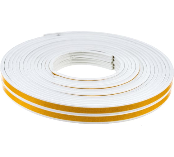 Изображение товара Самоклеящийся уплотнитель Sila Е-профиль, 12 м, белый W12 SILAEW12