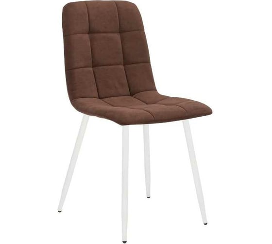 Изображение товара Стул Leset Скай, Металл Белый/Велюр ULTRA CHOCOLATE Шоколад 5874-3565 5874-2521