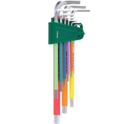 Изображение товара Шестигранники SATA 9 предметов цветные, пластиковый блистер S2 09103CH