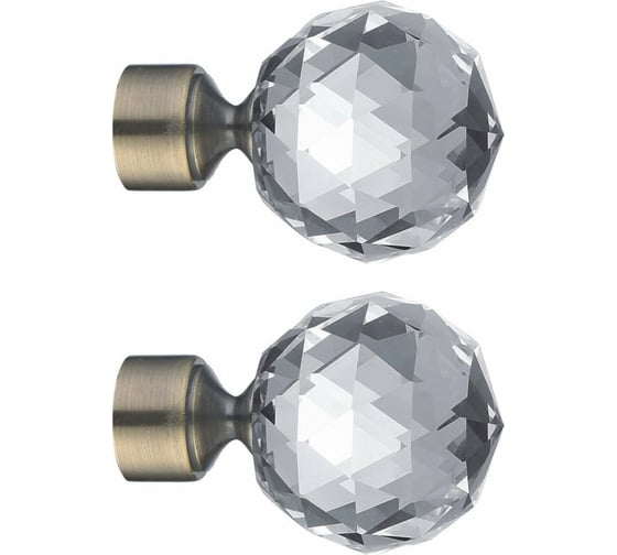 Изображение товара Наконечник Эскар Шар кристальный, золото антик, D25 мм, пара 3122548534