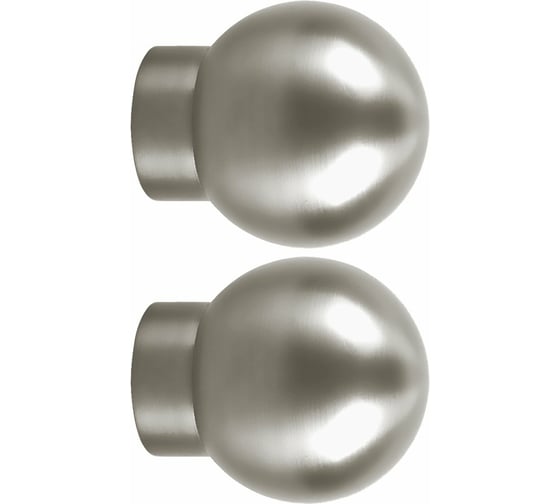 Изображение товара Наконечник Эскар Шар, матовый никель, D25 мм, пара 3122547560