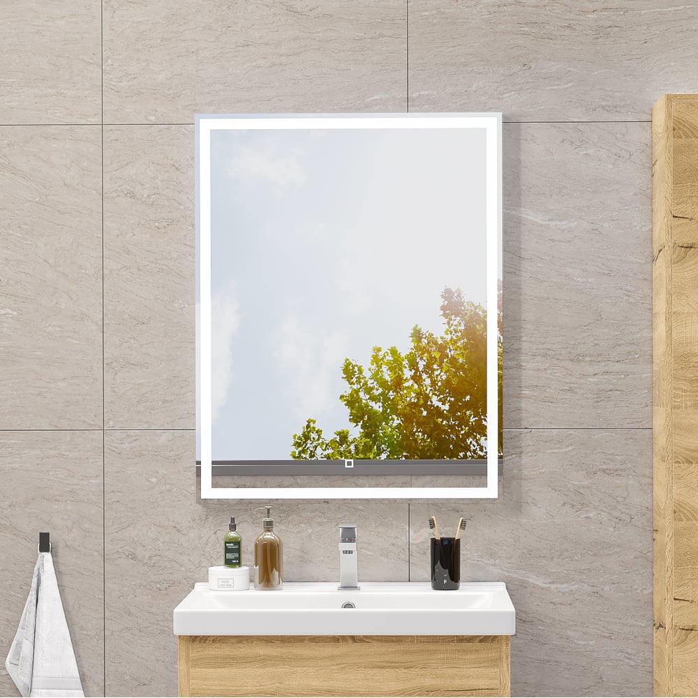 Изображение товара Универсальное зеркало Sanstar Oscar 60 с подсветкой и креплением в комплекте