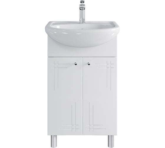 Изображение товара Комплект Sanstar напольная тумба Июнь 50 с раковиной Уют 50 356.1-1.4.1.КУЮТ