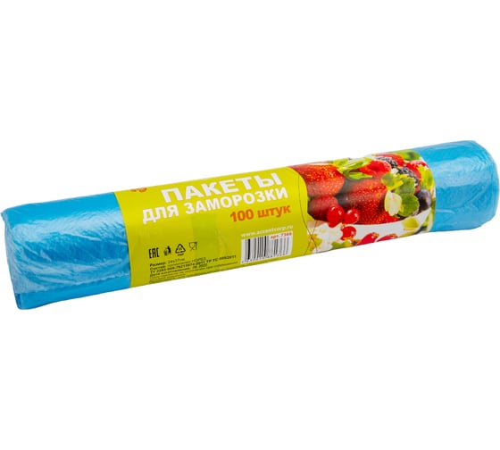 Изображение товара Пакеты для заморозки Золушка 24x37 см 100 шт в рулоне 7366