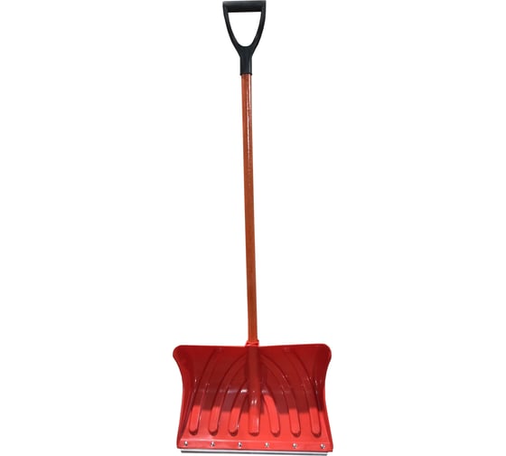 Изображение товара Снеговая лопата со стеклопластиковым черенком Диэлектрик 50x35 см, красная Д481007