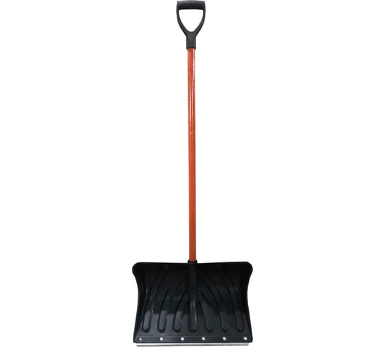 Изображение товара Снеговая лопата со стеклопластиковым черенком Диэлектрик 49x34 см, черная Д481010