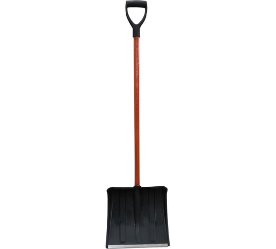 Изображение товара Снеговая лопата со стеклопластиковым черенком Диэлектрик 38x37 см, черная Д481013