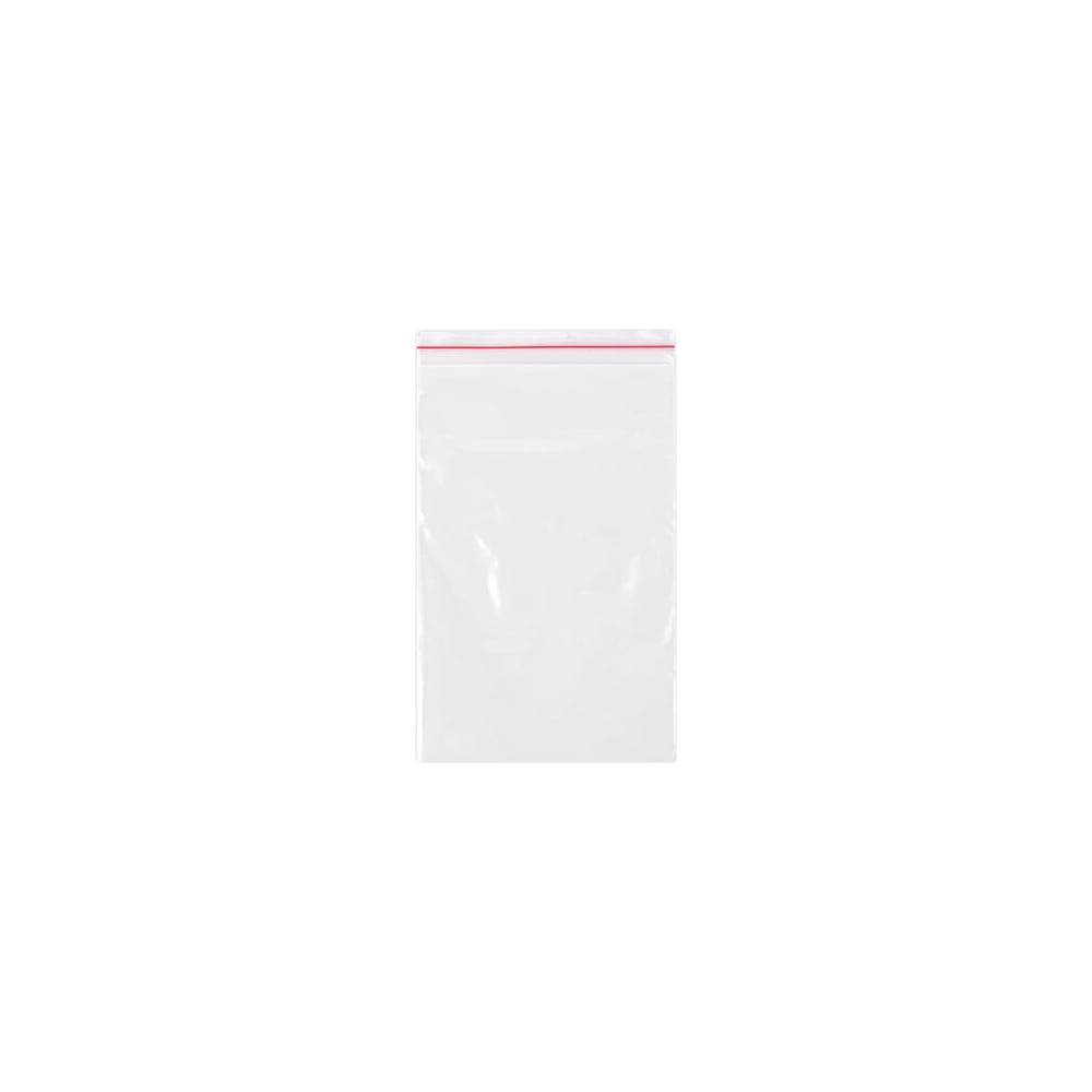 Изображение товара Комплект из 100 прочных пакетов BRAUBERG EXTRA ZIP LOCK 10x15 см прозрачные