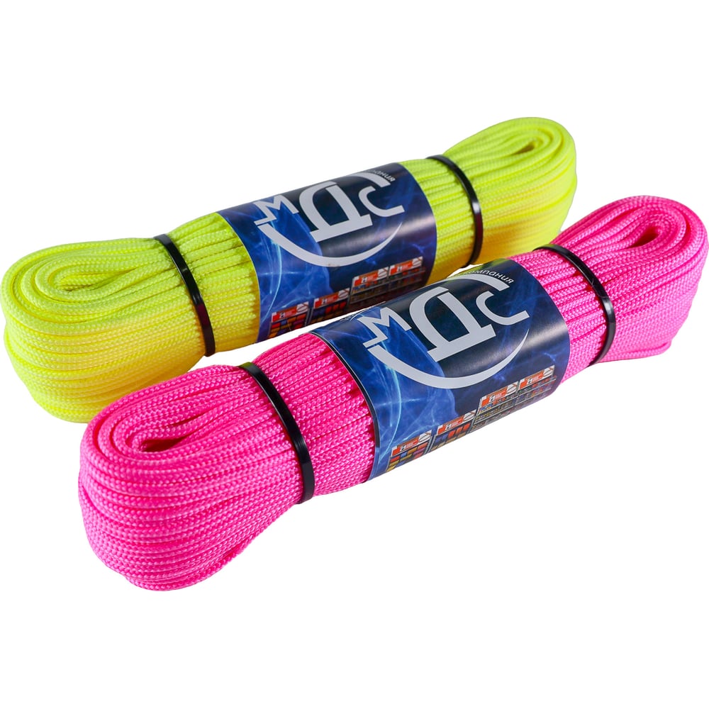 Изображение товара Плетеный неоновый шнур из полипропилена 3 мм 50 м МДС