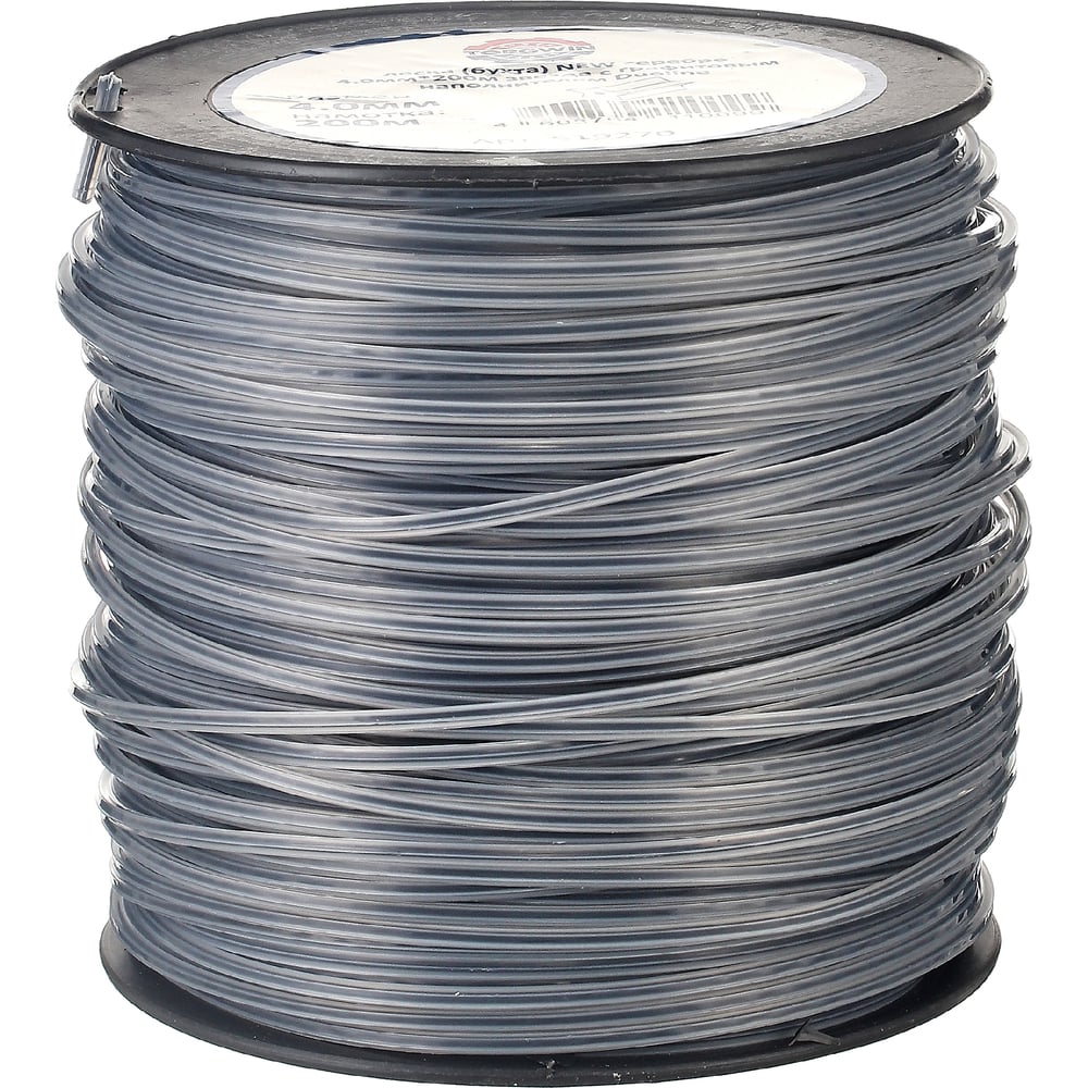 Изображение товара Леска для триммера NEW Duoline 4 мм, 200 м, звезда с графитовым наполнителем, серебро TORGWIN S19270