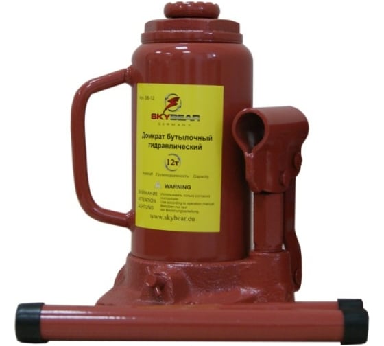 Изображение товара Бутылочный гидравлический домкрат SKYBEAR 12 т, h210-400 мм 411210