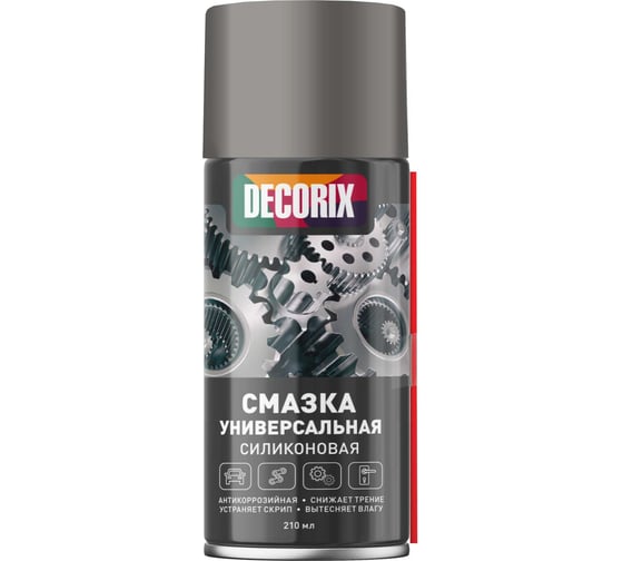 Изображение товара Аэрозольная универсальная силиконовая смазка Decorix 210 мл 0404-02 DA
