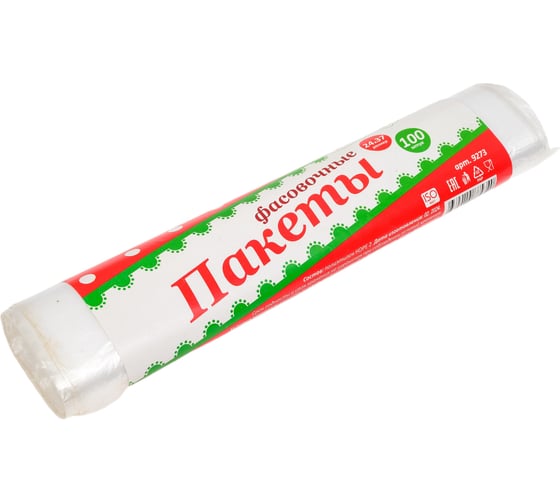 Изображение товара Фасовочные пакеты Ягодка 24x37 см 100 шт в рулоне 9273