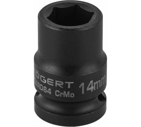 Изображение товара Головка торцевая ударная шестигранная 14 мм, 1/2", DIN 3121, CrMo HOEGERT TECHNIK HT4R064