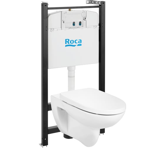 Изображение товара ПЭК подв унитаз DEBBA ROUND Rim+инст+сиденье Roca 7.8931.0.498.0 00073103 7893104980