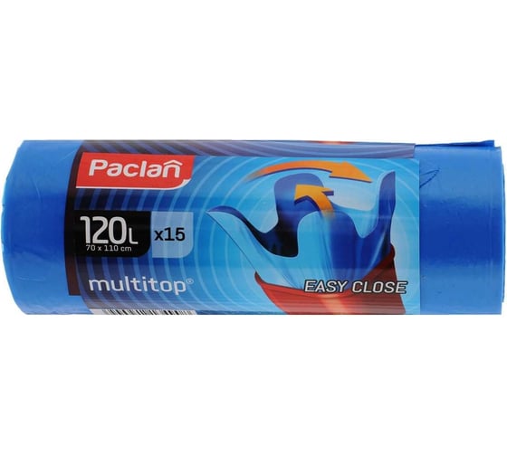 Изображение товара Мешки для мусора MULTI-TOP 120 л, 110x70 см, 15 шт Paclan 42013490 5900942134908